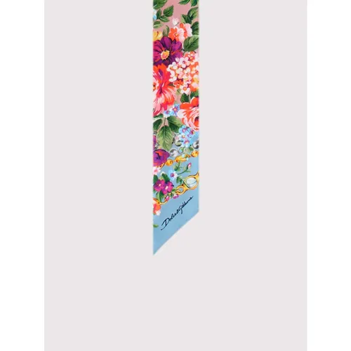 Small Floral-print Silk Twill Bandeau - Dolce & Gabbana - Modalova