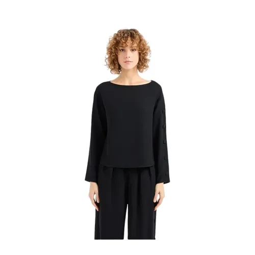 Cady Blouse with Button Detail - Emporio Armani - Modalova