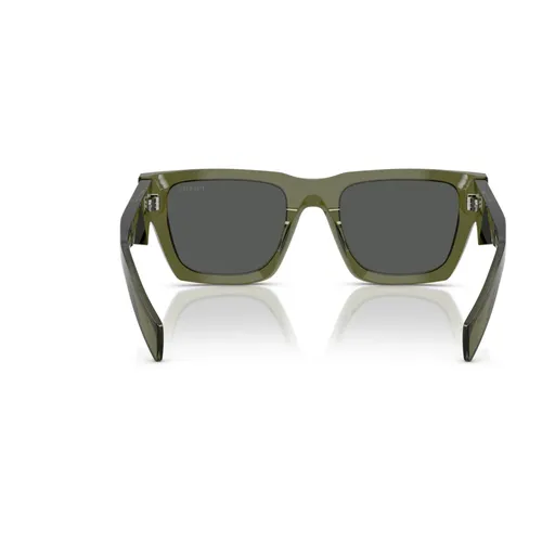 Triangle Sunglasses Green Grey Square - Prada - Modalova