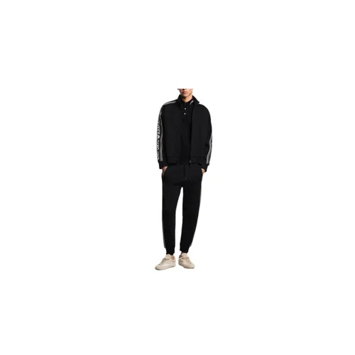 ASV Double-Jersey Full-Zip Sweatshirt with Logo Stripe - Emporio Armani - Modalova