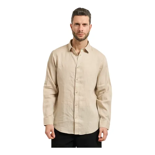 Camicia in Lino Regular Fit - Armani Exchange - Modalova