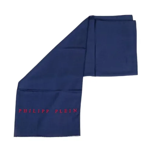 Elegant Blue Viscose Scarf - Philipp Plein - Modalova