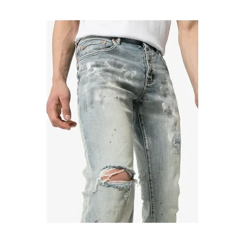 White Painted Slim Fit Jeans - Purple Brand - Modalova