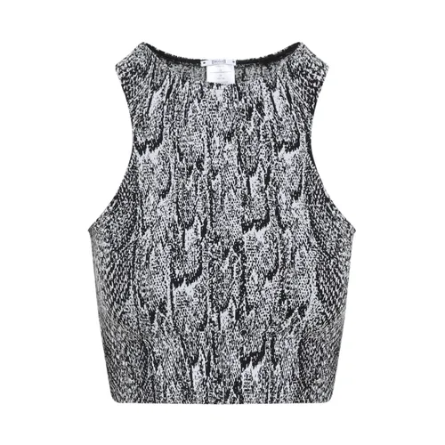 Python Print Halter Neck Crop Top - Wolford - Modalova