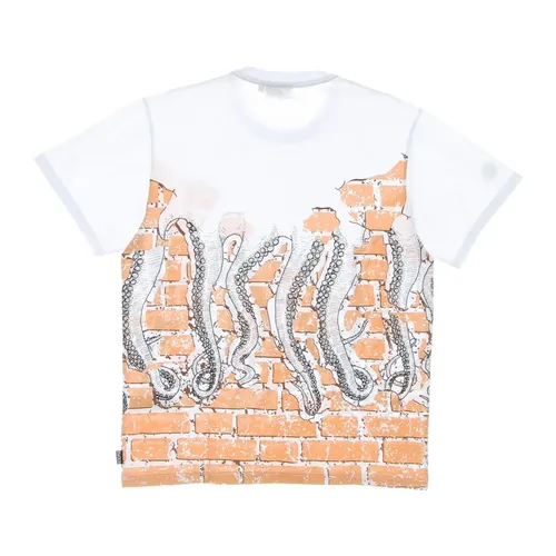 White Men's Tee with Logo - Octopus - Modalova