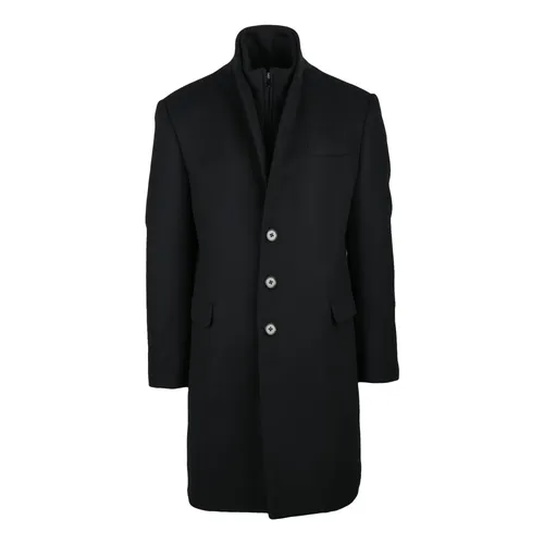 Wool Blend Coat with Removable Collar - Emporio Armani - Modalova