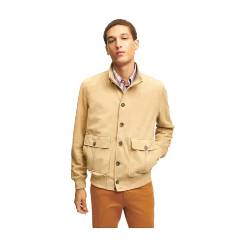Sueded Leather Jacket - Brooks Brothers - Modalova