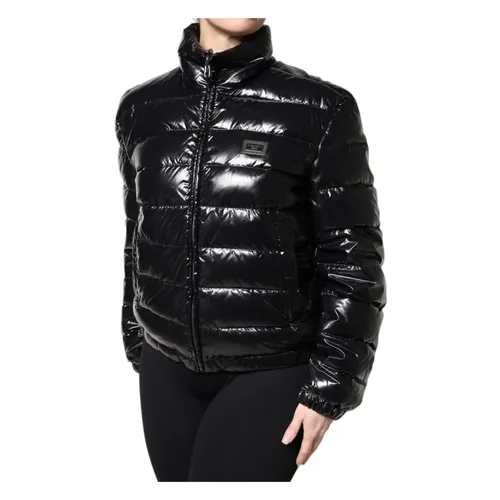 Logo Plaque Puffer Jacket - Dolce & Gabbana - Modalova