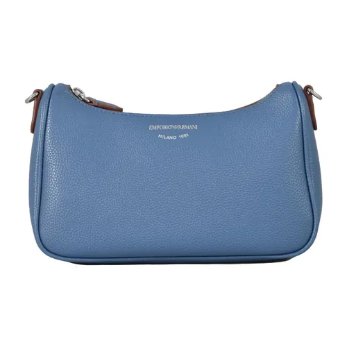 Mini Baguette Shoulder Bag with Zipper - Emporio Armani - Modalova