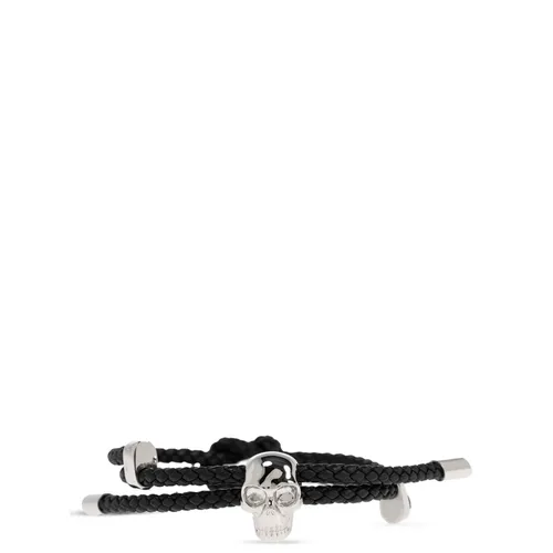 Skull Leather Bracelet - Alexander McQueen - Modalova