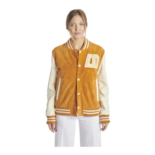 Orange College Bomber Jacket - Drome - Modalova