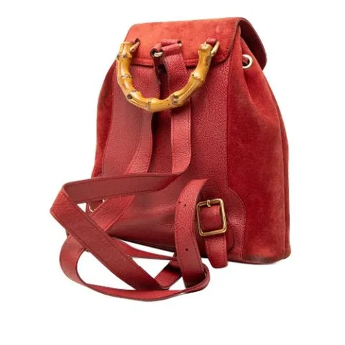 Pre-owned Suede Backpack - Gucci Vintage - Modalova