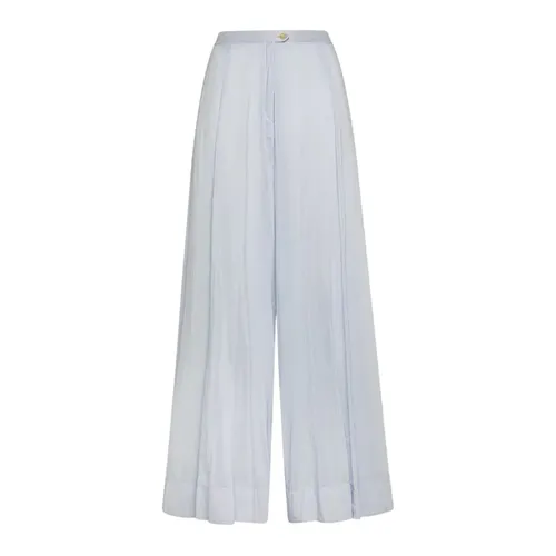 Sky Blue Wide Trousers - Forte Forte - Modalova