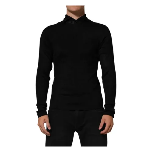 Black Turtle Neck Pullover Sweater - Dolce & Gabbana - Modalova