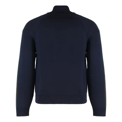 Woven stitch knit wool zip jacket - Gucci - Modalova