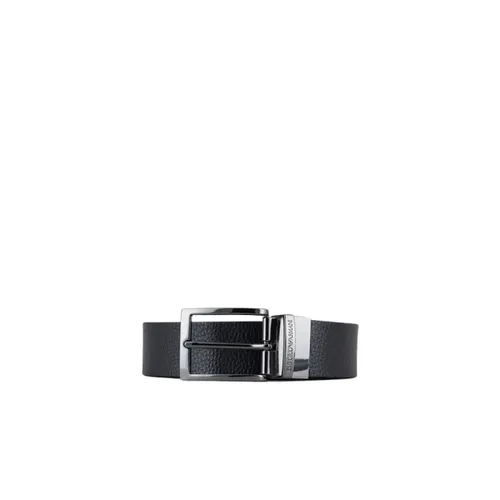 Reversible Leather Belt - Emporio Armani - Modalova