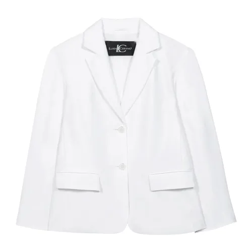 White Gabardine Blazer - Luisa Cerano - Modalova