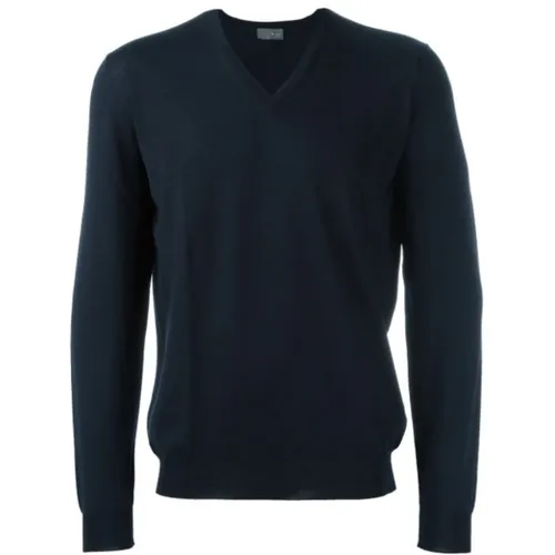 V-Neck Wool Pullover Sweater - Drumohr - Modalova