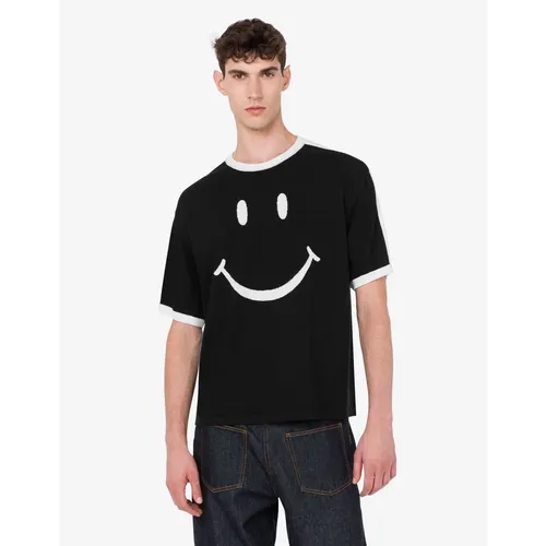 Smiley Extra-Fine Merino Wool Sweater - Moschino - Modalova