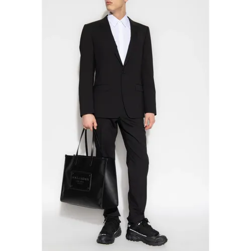 Black Wool Suit Peak Lapels - Dolce & Gabbana - Modalova