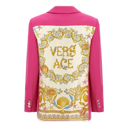 Underwater Barocco Wool Boxy Blazer - Versace - Modalova