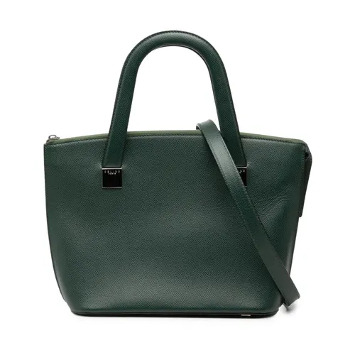 Pre-owned Structured Leather Top Handle Bag - Celine Vintage - Modalova