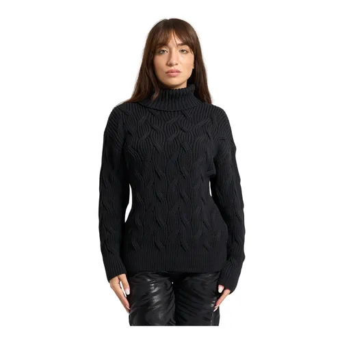Black Sweater with High Neck - Armani Exchange - Modalova