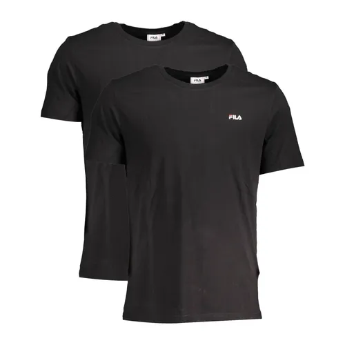Black Cotton Men's T-Shirt Pack - Fila - Modalova