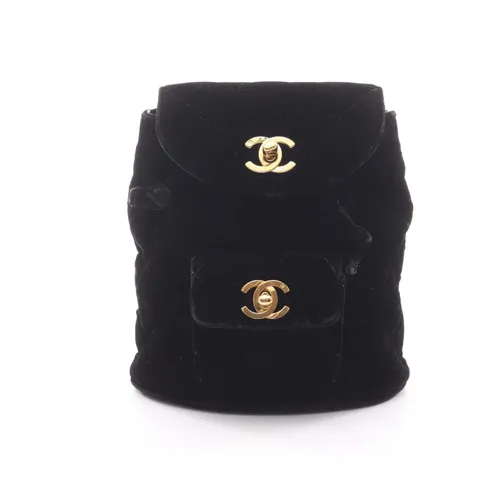 Pre-owned Quilted Velvet Backpack - Chanel Vintage - Modalova