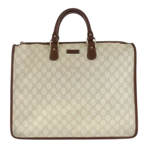 Pre-owned GG Plus PVC Briefcase - Gucci Vintage - Modalova