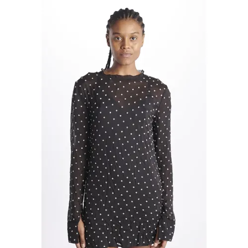 Black Swaroski Mini Dress Polyester Material - Dodo BAR OR - Modalova