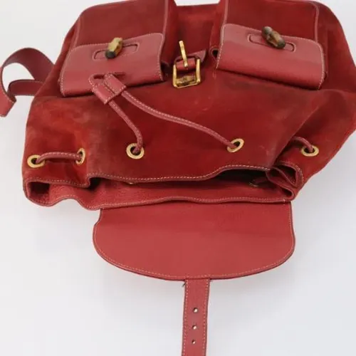 Pre-owned Suede Backpack - Gucci Vintage - Modalova