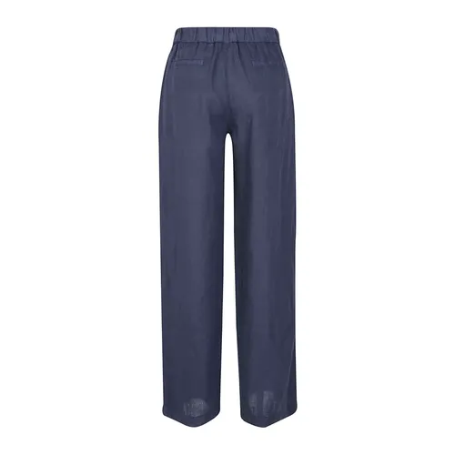 Blue Linen Trousers - Fay - Modalova