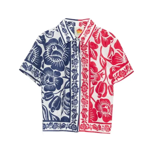 Floral Print Short Sleeve Shirt - Farm Rio - Modalova