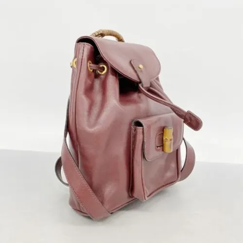 Pre-owned Leather Backpack - Gucci Vintage - Modalova