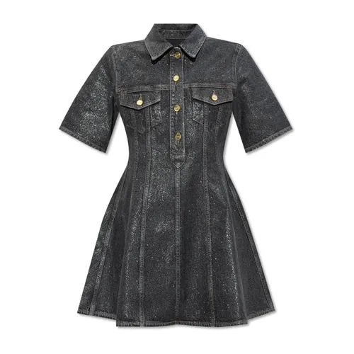 Flared Denim Dress - Ganni - Modalova