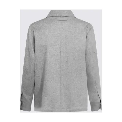 Grey Wool Casual Jacket - Zegna - Modalova