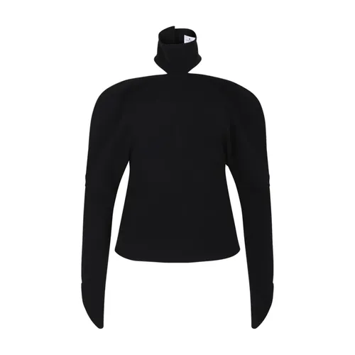 Black Mockneck Top with Bare Shoulders - Courrèges - Modalova