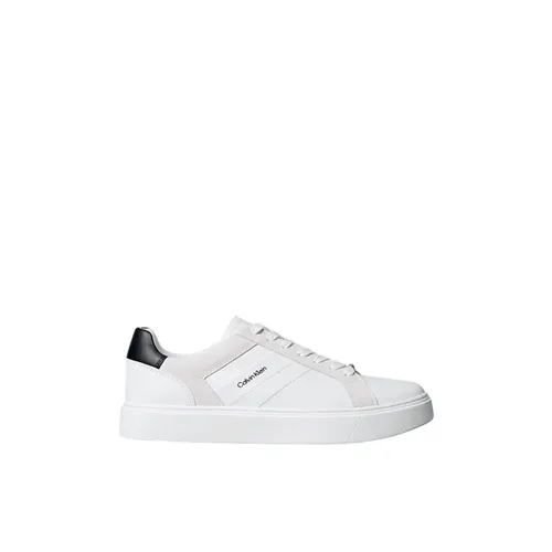 White Leather Sneakers - Calvin Klein - Modalova