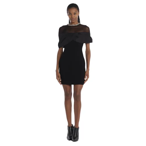Black Tulle Swarovski Collar Mini Dress - Rebecca Vallance - Modalova