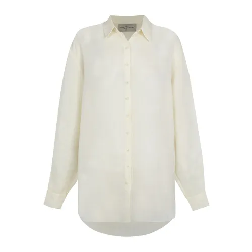 Dennis, ivory ramie oversize shirt - Cortana - Modalova