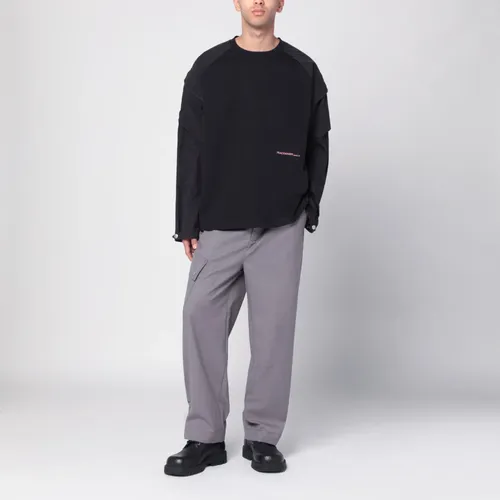 Grey Wool Blend Trousers - Oamc - Modalova