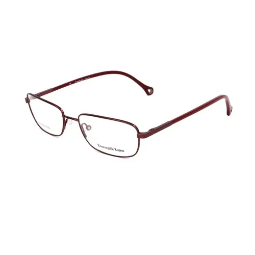 Red Metal Rectangle Eyeglasses - Zegna - Modalova