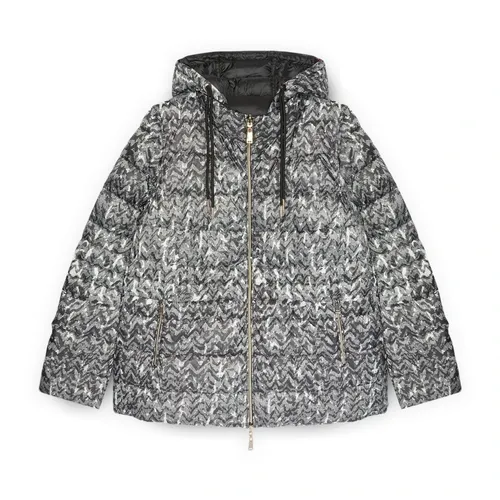 Chaqueta Acolchada Reversible con Capucha Desmontable - Fiorella Rubino - Modalova