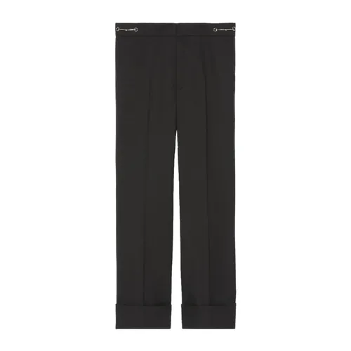 Wool Straight Leg Pants - Gucci - Modalova