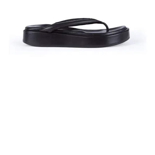 Geisha Black Flat Sandal - Cortana - Modalova