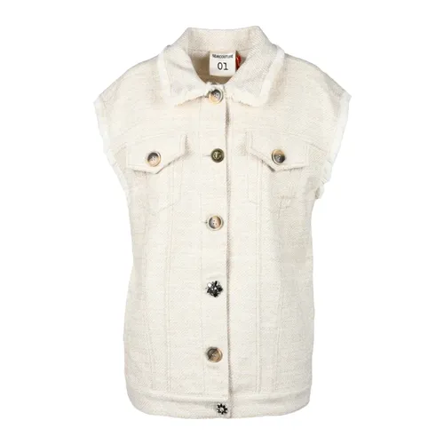 Knit Vest with Cotton Blend - Semicouture - Modalova