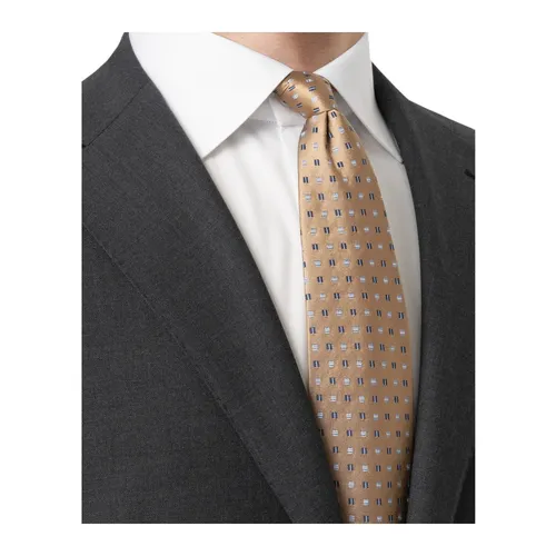 Geometric Woven Silk Tie - Eton - Modalova