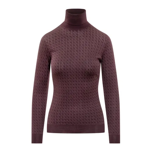 Wool-Blend Turtleneck Sweater - Elisabetta Franchi - Modalova