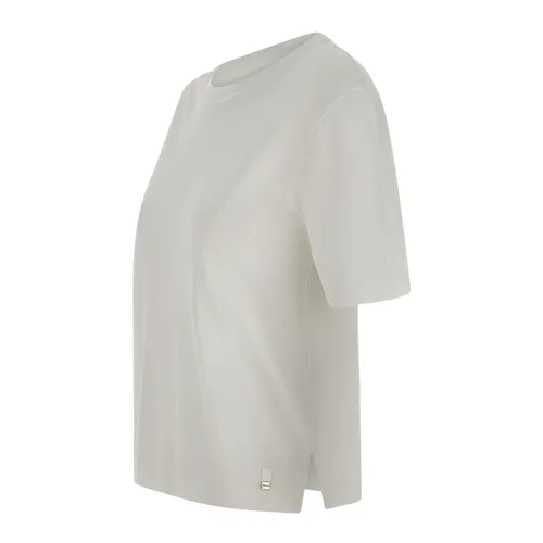 White Sweater with Short Sleeves - Herno - Modalova